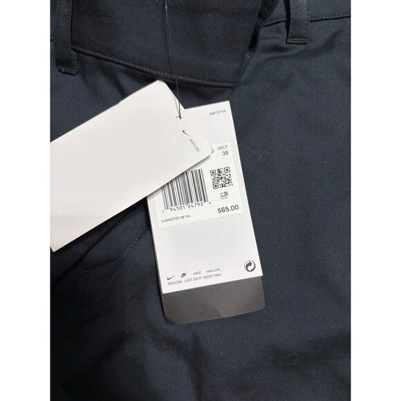 Nike Flat Front Shorts Black Men's Size 36  Cotton Blend NWT Stretch Chino - Picture 5 of 7